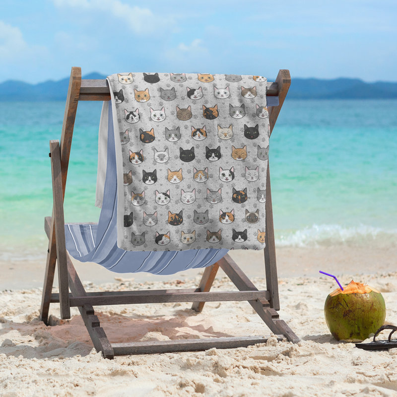 Serviette de plage Katelyn Elizabeth, Gris
