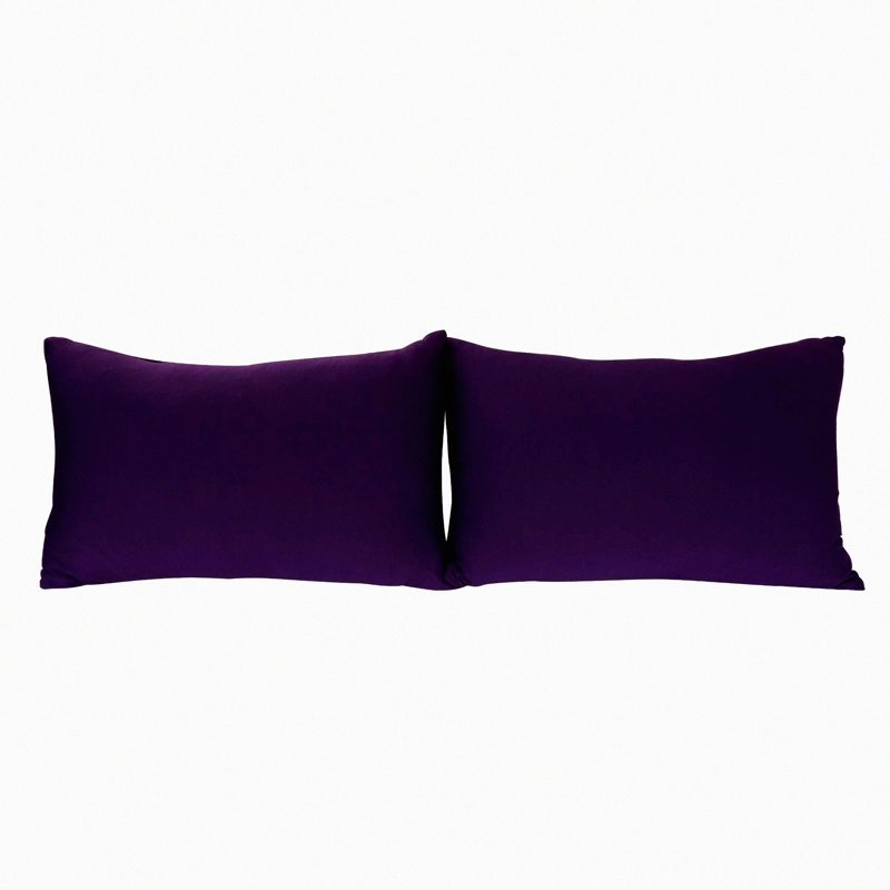 UltraSoft Stretch Jersey Pillowcase Set - Standard Size, Purple (Set of 2)