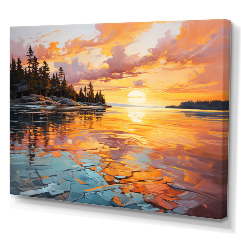 " Canada Morning Reflections II ", 30" H x 40" W x 1.5" D, Wrapped Canvas