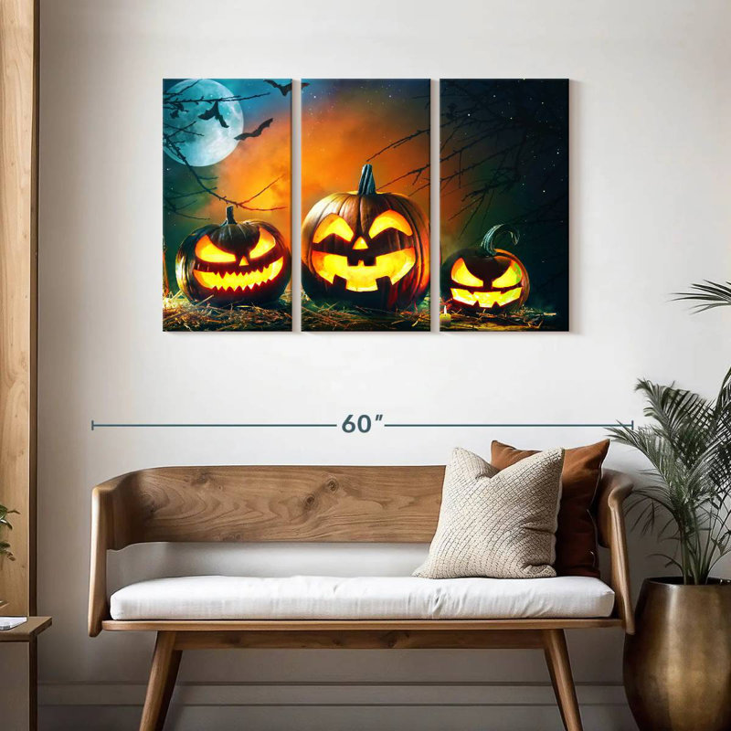 Citrouilles d'Halloween souriant