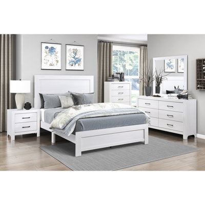 Mobilier de chambre à coucher grand lit à panneau en bois 1pc, lit dans une boîte