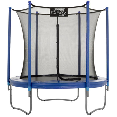 UpperBounce 7.5' Large Trampoline and Enclosure Set Garden Outdoor Trampoline with Safety Net, Mat, Pad