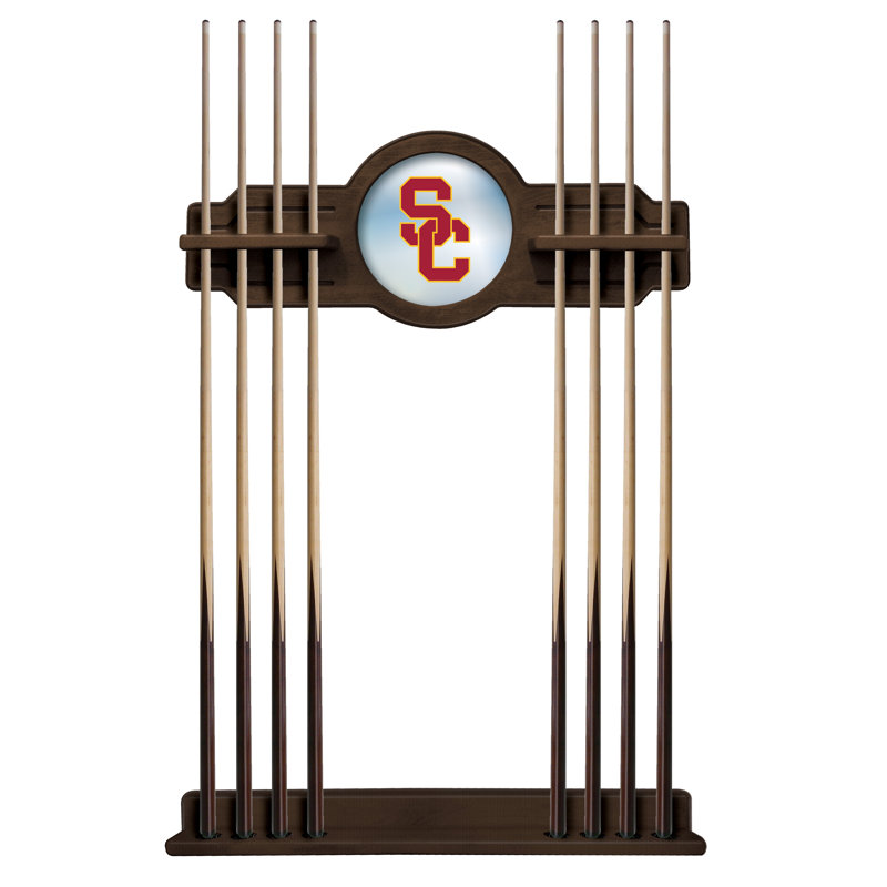 Holland Bar Stool Wood Pool Cue Rack, Southwestern, USC Trojans