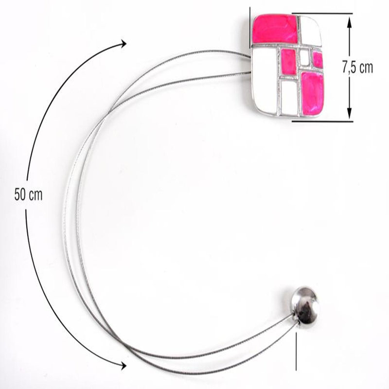 Zearing Fabric 10cm Curtain Tieback, Pink