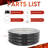36in Round Galvanized Fire Pit Ring Black