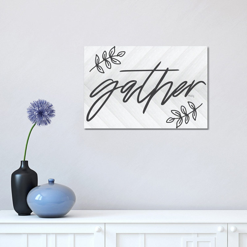 Gather 1 Piece Wrapped Canvas Wall Art, 30.48 cm H x 45.72 cm W