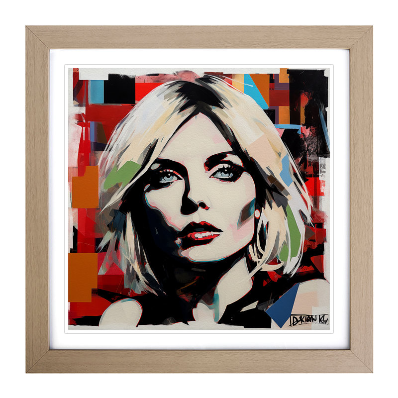Debbie Harry Constructivism - Framed Print, Oak