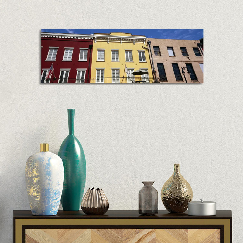 Low Angle View Of Buildings, French Market, French Quarter, New Orleans, Louisiana, USA by Panoramic Images - Wrapped Canvas Panoramic Print