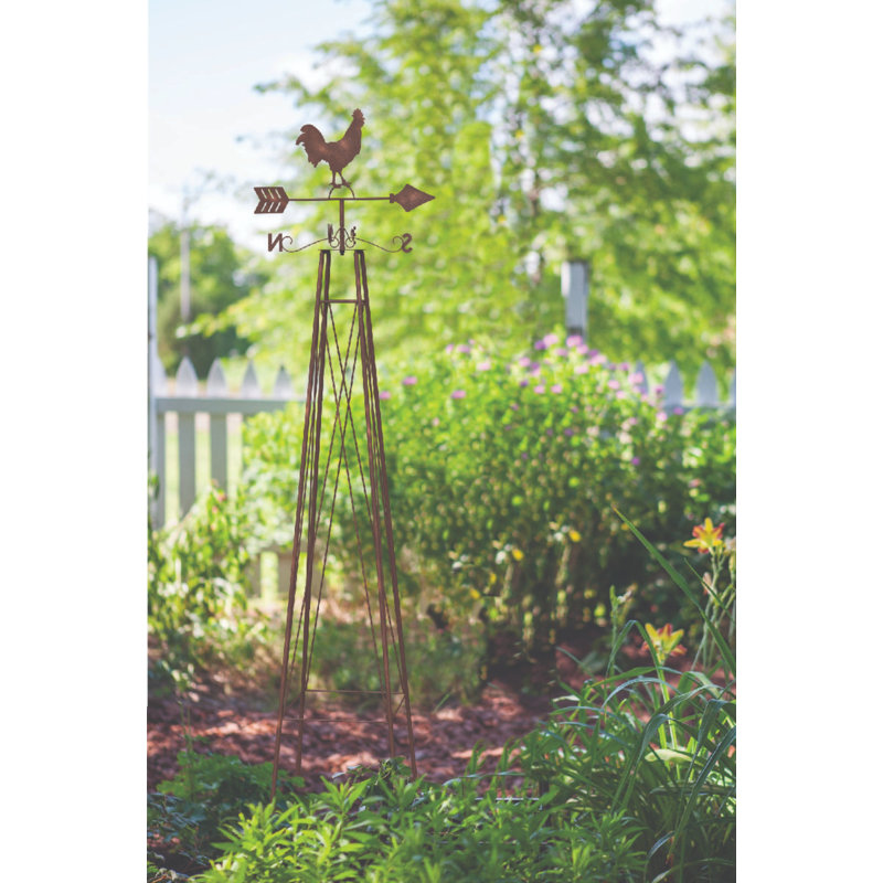 Yeghivart 182cm H x 35cm W Steel Obelisk Trellis
