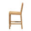 Tabouret de bar moderne bohémien avec ruppie maritime naturelle et bois d'acajou