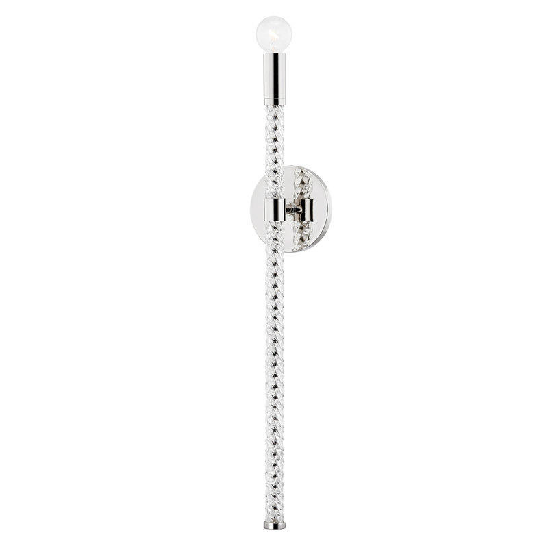 Pippin Sleek Polished Nickel 1-Light Dimmable Wall Sconce