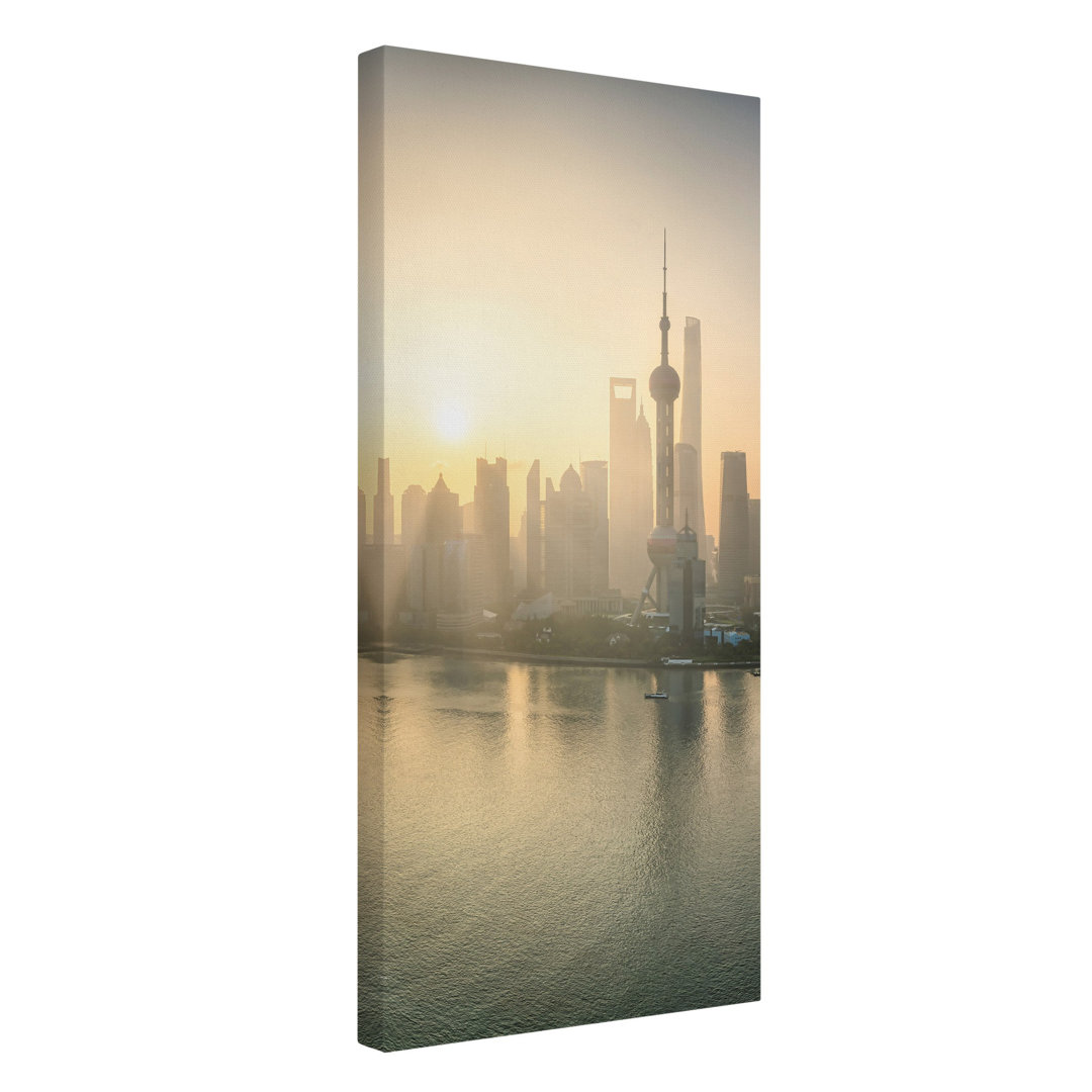 Leinwandbild Pudong Bei Sonnenaufgang von Jan Becke