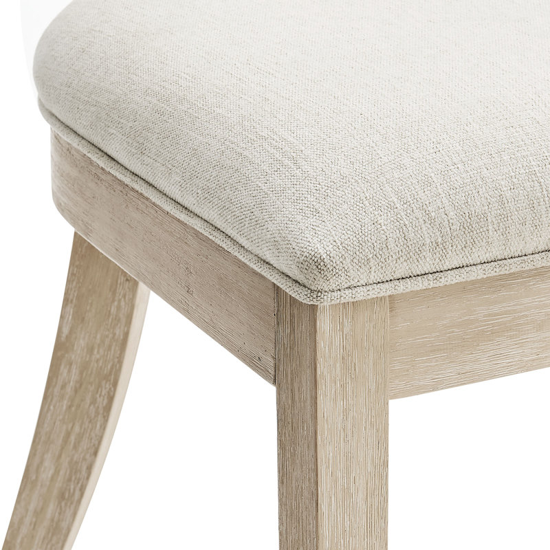 Ensemble de 2 chaises de salle à manger en tissu chiné Peregrine, Naturel / naturel
