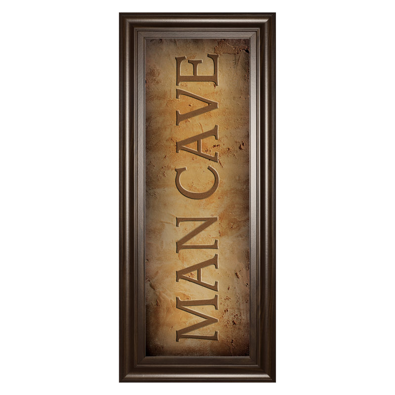 Art mural «Rustic Man Cave» - cadre brun de 42 po x 18 po