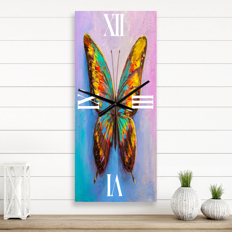 Magnifique horloge murale papillon, Petit