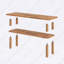 Table basse moderne Porto, table basse rectangulaire en bois de hêtre massif pour le salon-109319520