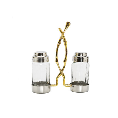 Brand Glass Salt And Pepper Shaker Set