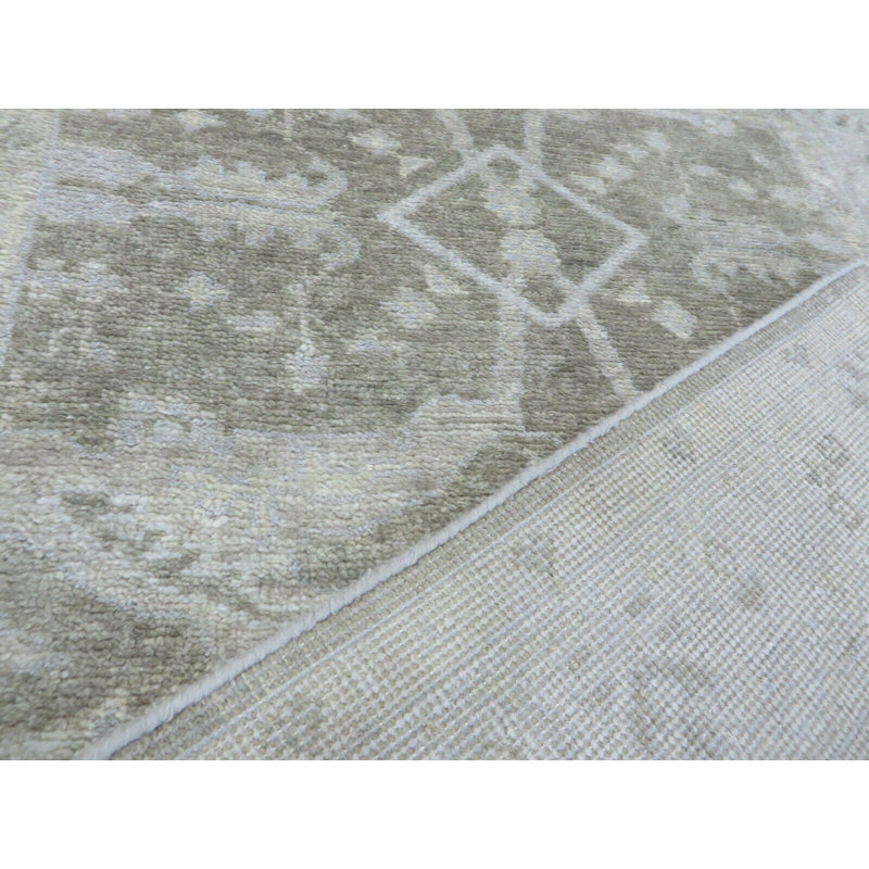 Tapis de la surface en laine de couloir 4 pi 2 po x 19 pi 6 po one-of-kind à la main noué la Flinders