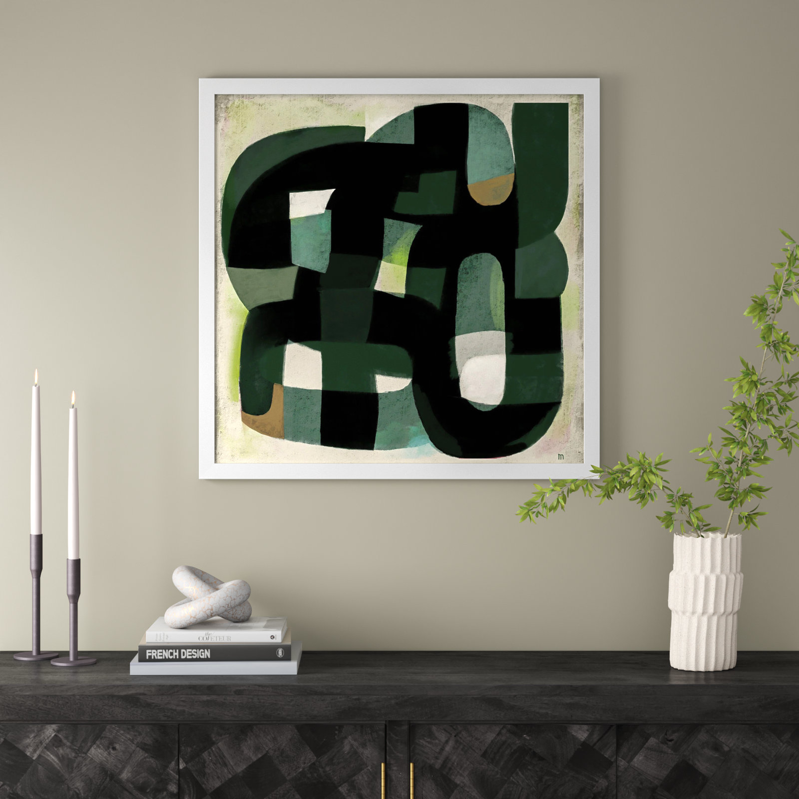 Into The Wild by StudioM, White, 44" H x 44" W x 1.25" D
