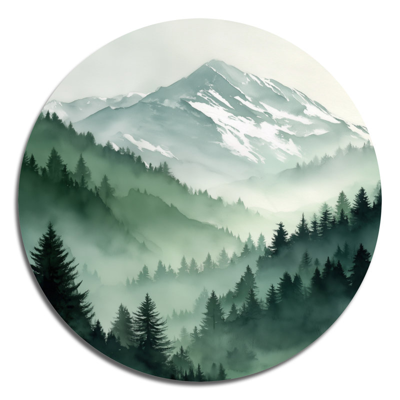 Jahana - Landscapes Round Metal Wall Art, 36" W x 36" H