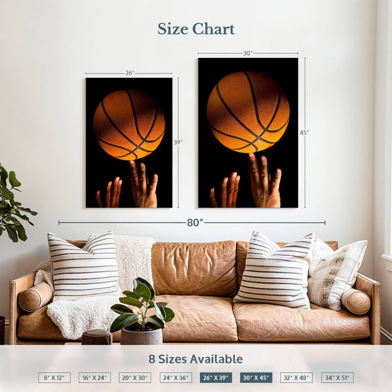 Sireci Basketball Tip Off, 39" H x 26" W