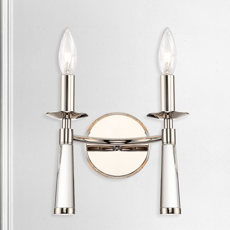 Baxter 2 Light Sconce, Polished Nickel