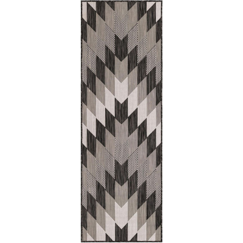 Tapis noir Aucun Nykeia, Tapis de couloir 2 pi x 6 pi 1 po