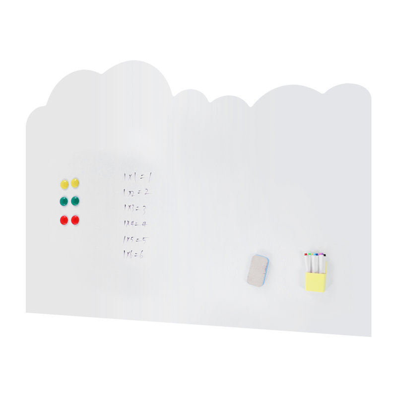 Magnétique tableau blanc effaçable à sec mural, grande planche d'apprentissage et de dessin à peler et à coller pour la maison et la salle de classe