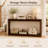 Elegant Fluted Column Entryway Table - 70" Slim Depth Walnut Wood Console For Home-1677104919