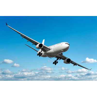 Jet Airplane Landing In Bright Sky by Sharply_done - Print