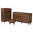 Lena Mid-Century Modern Wood 3-Piece Storage Set