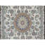 Tapis oriental blanc doux 4 pi 8 po x 6 pi 10 po Nain avec motif de médaillon de fleurs, 250 KPSI