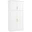 Armoire de cuisine autoportante 35,5 x 17,6 x 70,9 pouces, armoire de rangement haute avec 4 portes, 2 tablettes de porte, 8 plateaux coulissants et tablette réglable pour la salle à manger, blanc-866364530