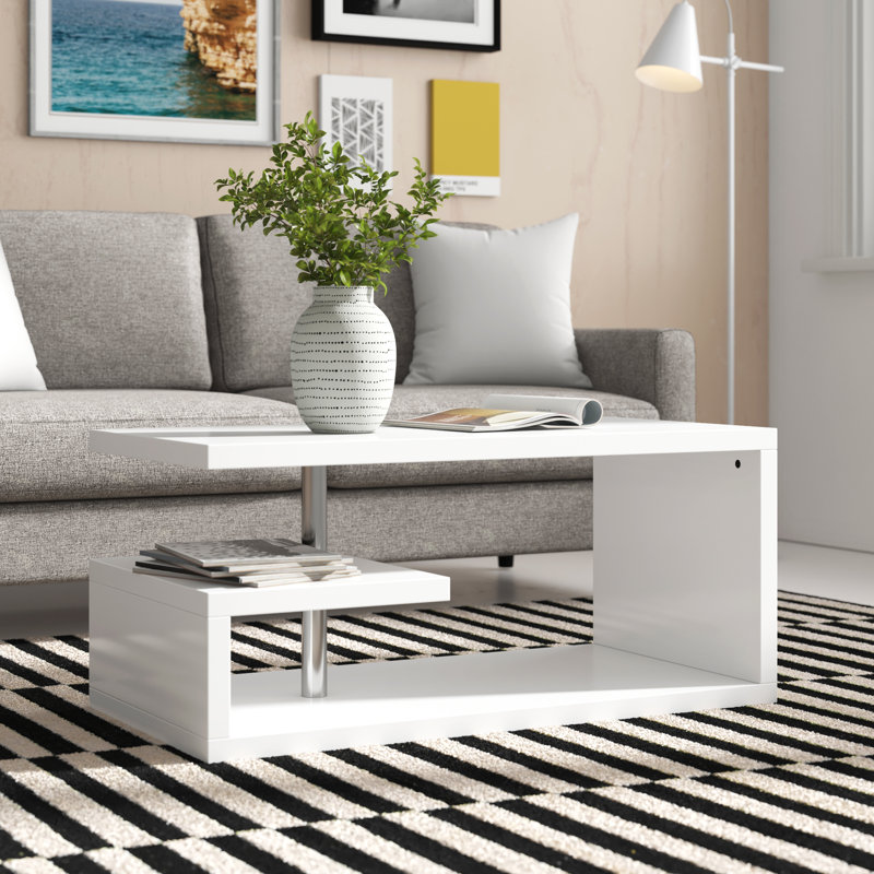 Algrange Coffee Table with Storage, White