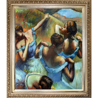 «Blue Dancers» par Degas, peinture encadrée