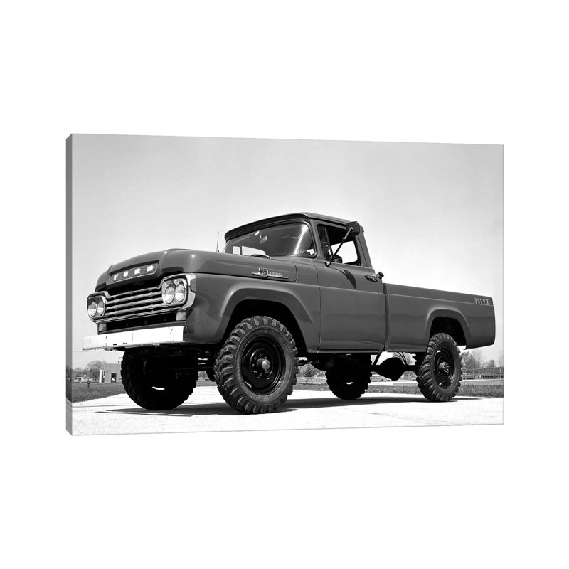 1959 Ford F-250 4x4 - Wrapped Canvas Print, 101.6 cm H x 66.04 cm W x 1.91 cm D