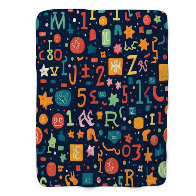 Alphabet Grid - 1 Piece Premium Blanket