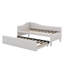 Lit de jour simple tapissier en L rembourré en forme de L avec lit gigogne-23119509
