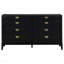 Commode noire à 8 tiroirs