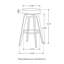 Tabouret de bar pivotant 31,25 po Ashara-87500013