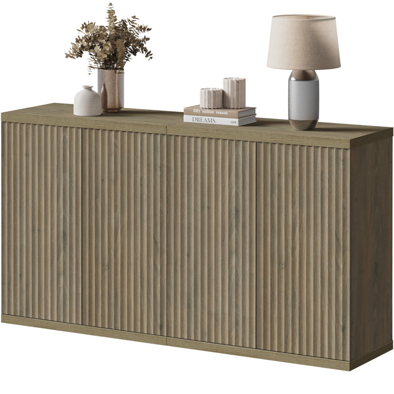 Cesiro Accent Cabinet With Adjustable Shelves, Gray Alder, 2