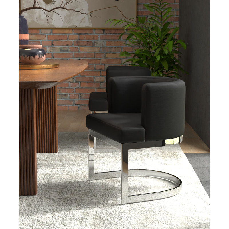 Fauteuil à oreilles Hopedale, Noir