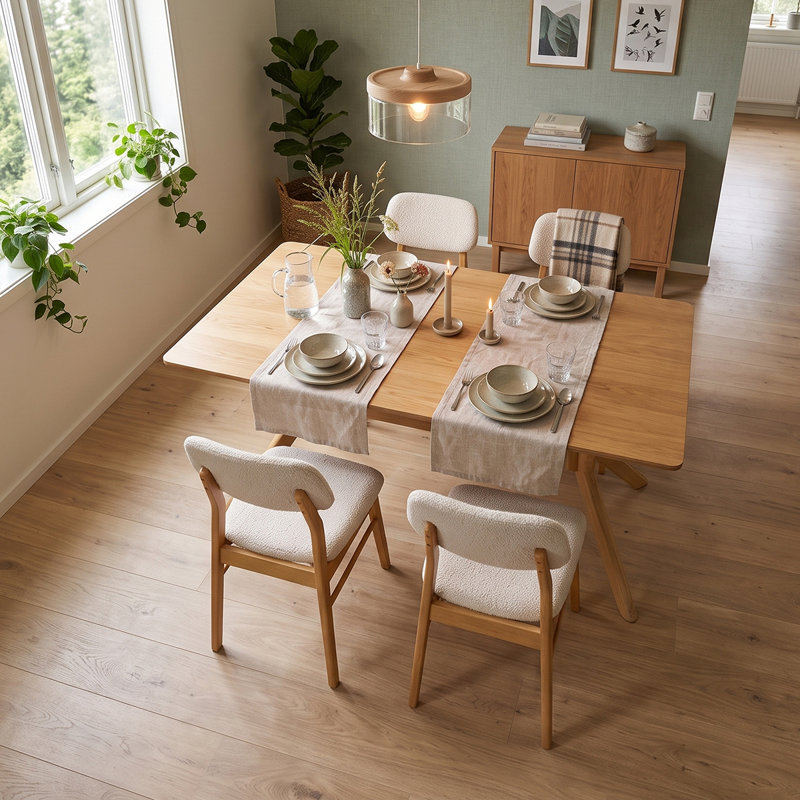 6 -Person Solid Wood Dining Set
