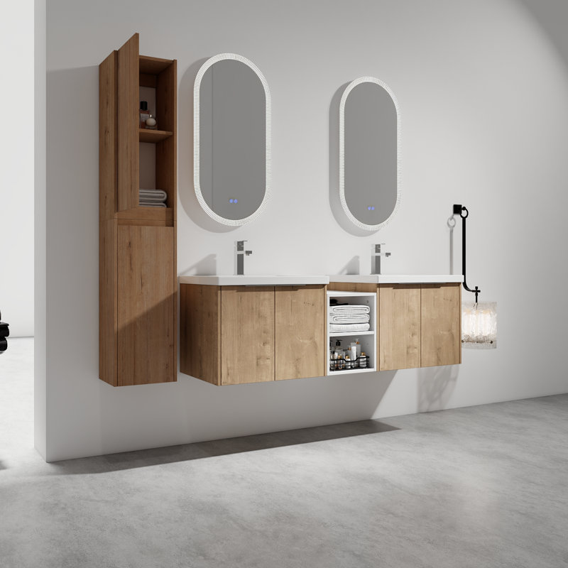 Multifunctional Wall-Mounted Bathroom Double Vanity Sets