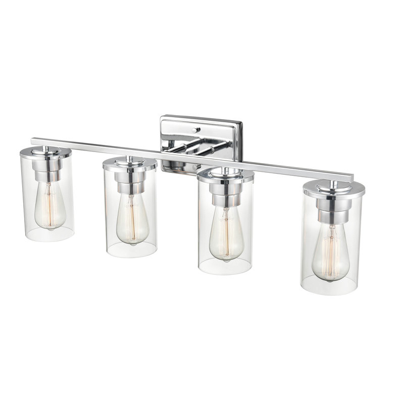 Luminaire à 4 lumières 27,63 po Aibhilin Éclairage pour meuble-lavabo, Chrome