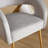 18.5 " H Velvet Upholstered Iron Armchair-202854192