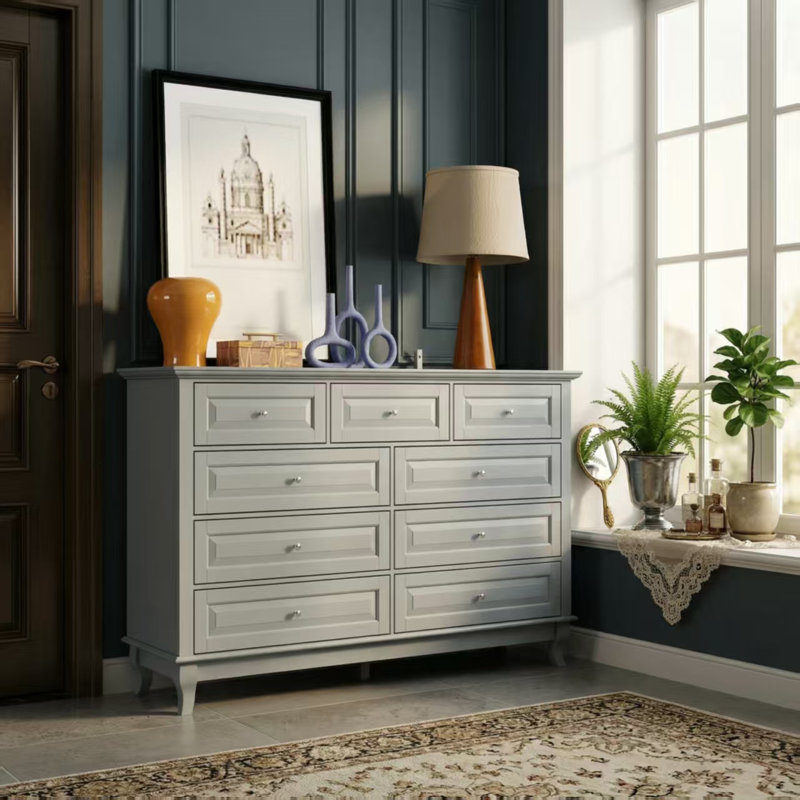 Commode 9 tiroirs Durmish, Marine