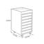 Classeur mobile moderne en bois massif brun