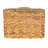 Clarabel Rectangular Handwoven Water Hyacinth and Seagrass Basket with Handles, Natural