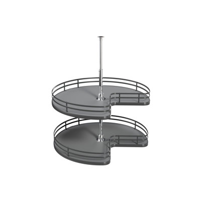 Commode de coin 28 po à 2 tablettes avec repose-pieds 28 po Orion Grey